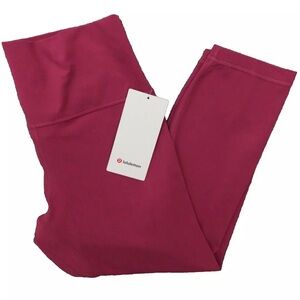 New Lululemon Size 14 Align High Rise Crop 23" WAHM Red